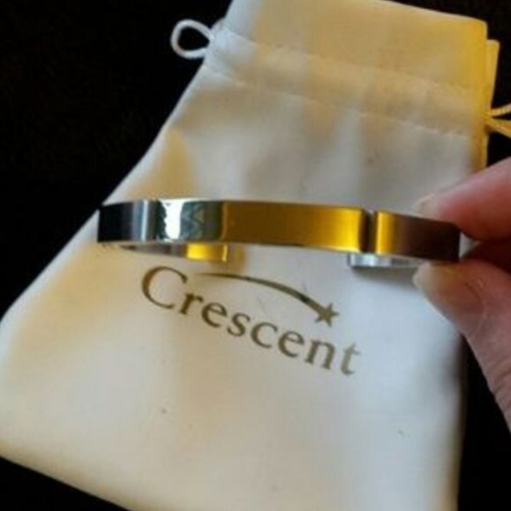 Minimalist Stainless Steel Cuff Bracelet Silver Open Bangle Unisex New Mother's